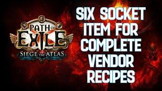 PoE 3.17Challenges Six Socket item for Complete Vendor Recipes