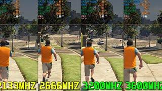 MEMORY RAM 2133MHZ VS 2666MHZ VS 3200MHZ VS 3600MHZ TEST IN GAMES ALL GAMES ARE ON LOW SETTINGS