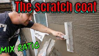 How To Apply Scratch Coat Render Sand Cement Plaster