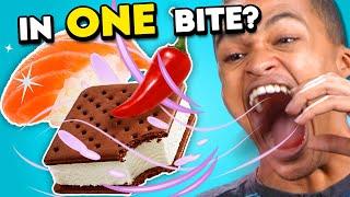 Eat In One Bite Challenge  People Vs Food