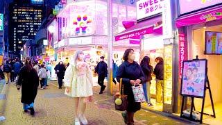 Harajuku in Tokyo  Kawaii Night Street 4K ASMR Nonstop 1 hour 06 minutes