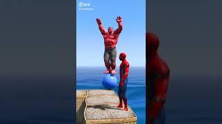 SPIDER MAN fight HULK falll into the seaaa.....