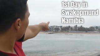 1st Day in Swakopmund Namibia. Park at the Beach & Drive to Walvis Bay Family Vlog in Namibia