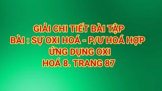 GIẢI BÀI TẬP BÀI 25. HOÁ HỌC 8