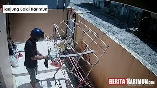 Video Detik detik Maling Jemuran Pakaian Dalam Beraksi di Karimun