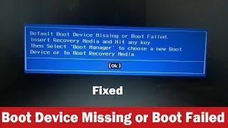 Boot failure - Bios fix