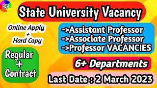 Regular Assistant Professor  Associate Professor  Professor Vacancy  CCS University Vacancy 2023