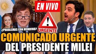 ¡URGENTE COMUNICADO DEL PRESIDENTE MILEI MARRA EN VIVO CON JONY VIALE  FRAN FIJAP