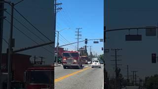 LAFD responding to a brush fire