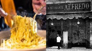 Fettuccine Alfredo original recipe from the Alfredo alla Scrofa Restaurant in Rome