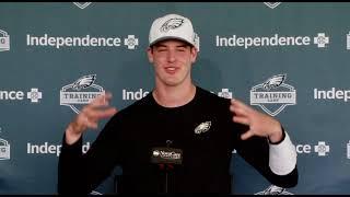 Eagles Backup QB Tanner McKee talks camp battle for #2 behind Jalen Hurts + Return to  Brazil Trip