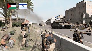 Today Israeli Merkava tank blown up mortar fire from Palestinian militant fighters