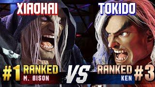 SF6 ▰ XIAOHAI #1 Ranked M.Bison vs TOKIDO #3 Ranked Ken ▰ High Level Gameplay