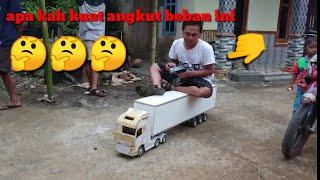 test rc truck kontainer dengan beban 75kg