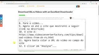 Baixar vídeos do ok.ru com muita facilidade através do navegador
