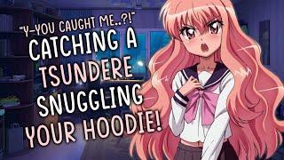 Catching a Tsundere Snuggling Your Favorite Hoodie  Friends to Lovers ? Wholesome F4A