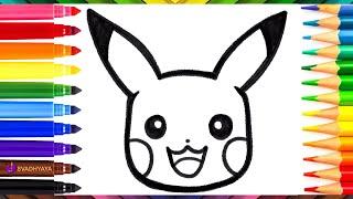 How to Draw Pikachu  Drawing and Coloring Pikachu From POKÉMON  Easy Drawing for Kids