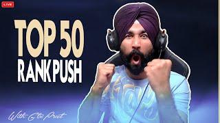 TOP 50 CONQUEROR   BGMI LIVE  GTXPREET PUBG LIVE