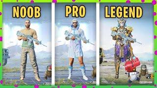 NOOB vs PRO vs LEGEND in PUBG MOBILE