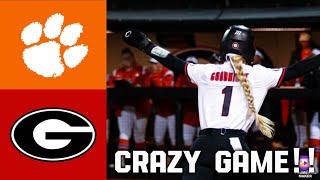 Georgia Softball Highlights vs Clemson CLOSE GAME  2024 College Baseball Highlights  22824