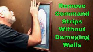 How to remove command strips without taking off paint