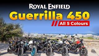 GUERRILLA 450 ROYAL ENFIELD All 5 Colours  GORILLA 450 All Colors  #guerilla450 #royalenfield