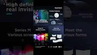 A picture shows you how to understand MUXWAVE holographic transparent screen.#muxwave  #leddisplay
