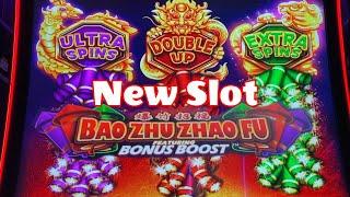 NEW SLOT  BAO ZHU ZHAO FU Aristocrat Slot DO YOU LIKE THIS NEW GAME ?$200 Slot Free Play 栗