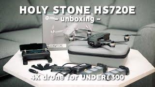 Holy Stone HS720E - UNBOXING + First impressions + 10% DISCOUNT CODE  4k drone for UNDER £300