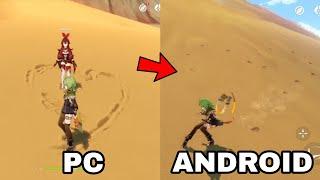 Pc vs Android Genshin Impact Desierto de Sumeru