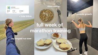 A week of marathon training  26km run eating resting & strength training