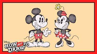 Mickey Mouse & Minnie Mouse Cartoon Come to Life    How NOT To Draw   @disneychannel