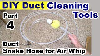 DIY Air Duct Cleaning Tools part 4 - Skipper Line for Air Whip Duct Cleaning - Air Vent Snake Hose