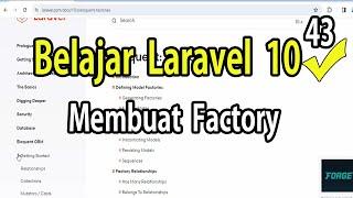 Belajar Laravel 10 Membuat Factory Untuk Input Data Ke Tabel