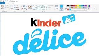 How to draw the Kinder Délice logo using MS Paint  How to draw on your computer