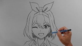 Easy anime drawing  how to draw  YOTSUBA NAKANO easy step-by-step