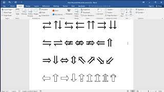 How to insert double arrows in Word