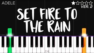 Adele - Set Fire To The Rain  EASY Piano Tutorial