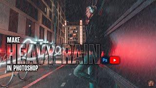 make heavy and cold rain in photoshop 2020   heavy raining with noise filter