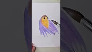 #shorts  how to paint a cute bird