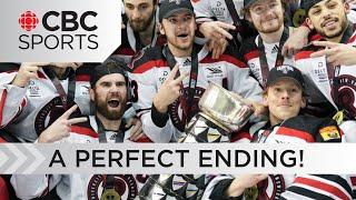 UNB Reds completes perfect season defends mens hockey title with victory over UQTR Patriotes