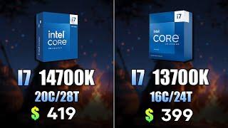 Intel i7 14700k vs Intel i7 13700k  Test in 8 Games
