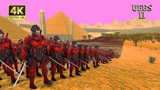 CAN SAMURAI NINJAS & CLONE TROOPERS DEFEND THE PYRAMIDS FROM 4 MILLION ANUBIS WARRIORS?  UEBS 2