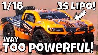 This RC Car has TOO MUCH POWER Remo Hobby 1621 Brushless Rocket on 3s Lipo.
