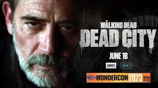 The WALKING DEAD Dead City Jeffrey Dean Morgan NEGAN SURPRISE at WonderCon