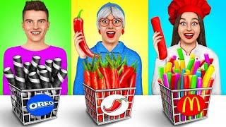 Me vs Grandma Cooking Challenge  Cake Decorating Challenge Secret Gadgets by MEGA GAME