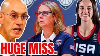 NBA Commissioner SCORCHES USA Basketball for SNUBBING CAITLIN CLARK Clark GRINDS after Fever Win