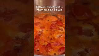 Freeze garden tomatoes now and make sauce later #growyourownfood #tomatosauce