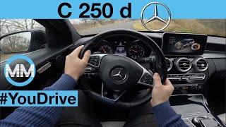 Mercedes C 250 d 150 kW POV Test Drive + Acceleration 0-200 kmh