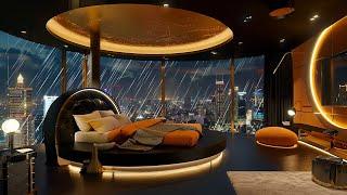 Sweet Night with Jazz Luxury New York Jazz & Rain to Relax Work - Jazz Relaxing Music